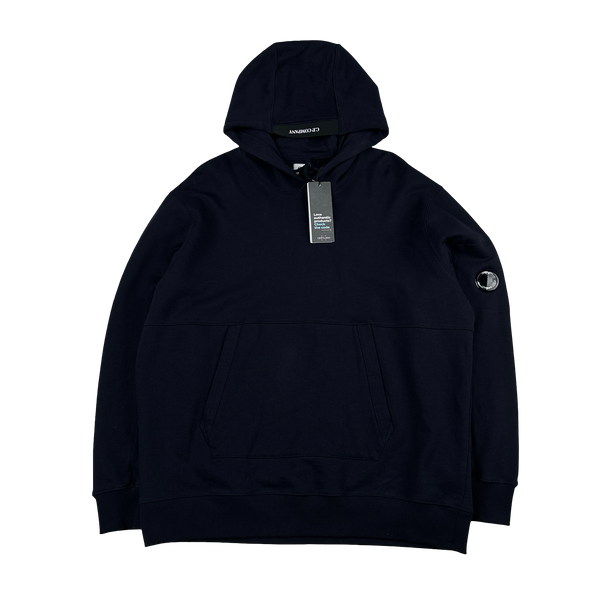 CP Company Navy Cotton Lens Viewer Hoodie - 3XL