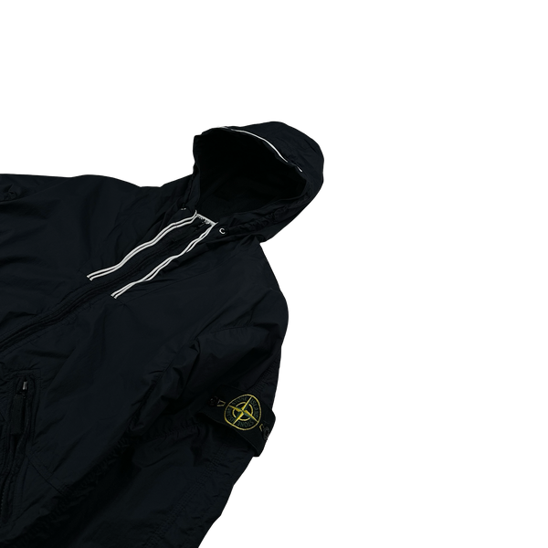 Stone Island 2011 Navy Membrana TC Hooded Rain Jacket - Small