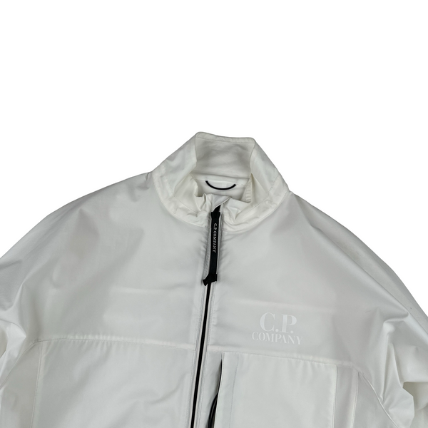 CP Company White Pro Tek Spellout Jacket - Large