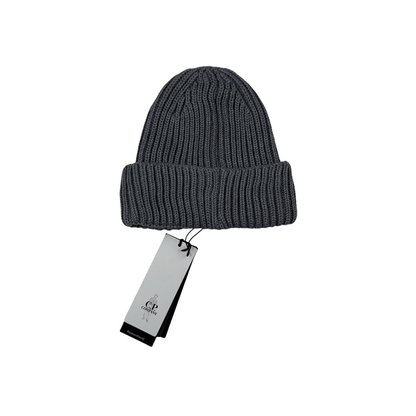 CP Company Grey Thick Wool Goggle Beanie