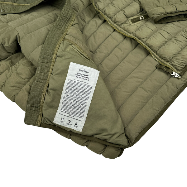 Stone Island 2019 Green Down Filled Loom Woven Puffer Jacket - Medium