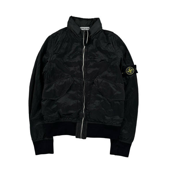 Stone Island 2008 Black Nylon Metal Shimmer Jacket - Small