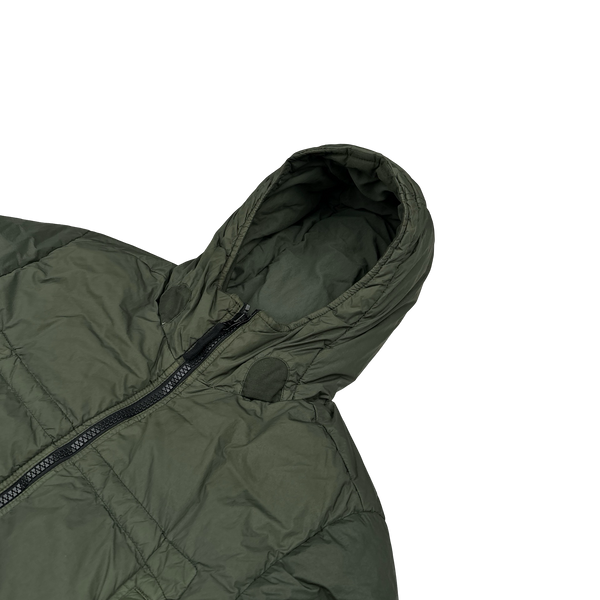 Stone Island 2020 Khaki Crinkle Reps Puffer Jacket - Small
