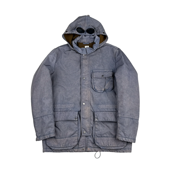 CP Company Goggle Mauve Chrome Quilted Lined Multi Pocket Jacket - 3XL