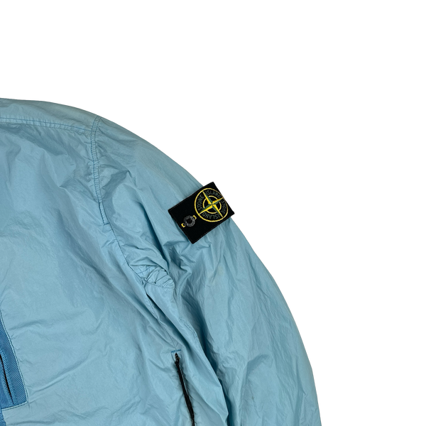 Stone Island 2017 Blue Garment Dyed Crinkle Reps Jacket - Medium