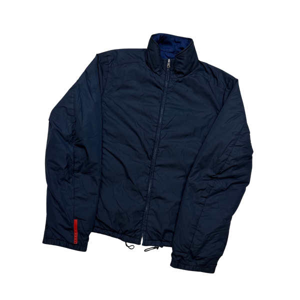 Prada Navy/Blue Reversible Jacket - Large