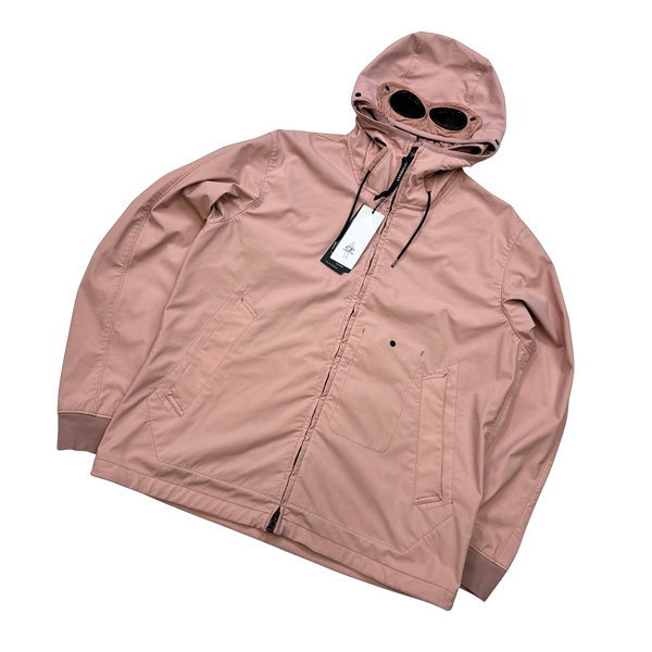 CP Company GD Shell Pink Hooded Lined SoftShell Goggle Jacket - XXL