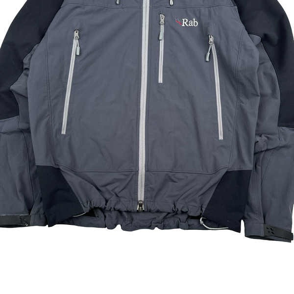 RAB Extreme Black/Grey Zipped Soft Shell Jacket - Medium