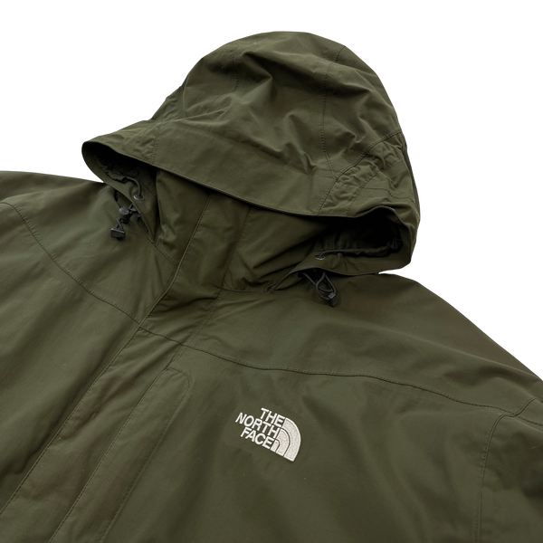 North Face Khaki Dual Layer 3 in 1 HyVent Rain Jacket - XL