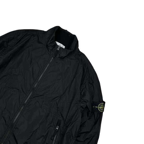 Stone Island 2023 Black Garment Dyed Crinkle Reps Jacket - XXL