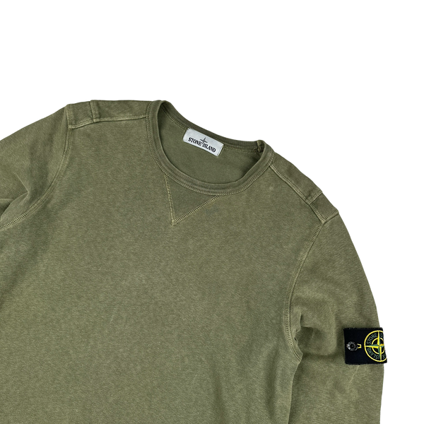 Stone Island 2014 Washed Green Crewneck Jumper - Medium
