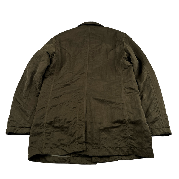 CP Company Khaki Nylon B Shimmer Lens Viewer Collared Jacket - Large
