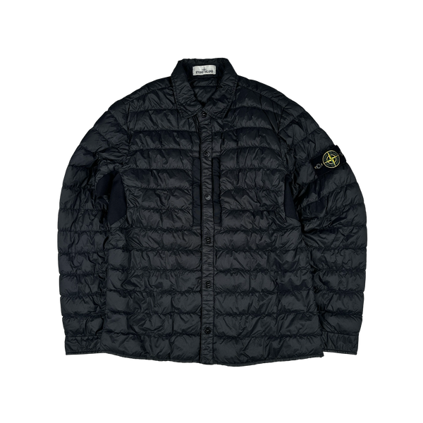 Stone Island 2018 Black Micro Yarn Down Overshirt - Large