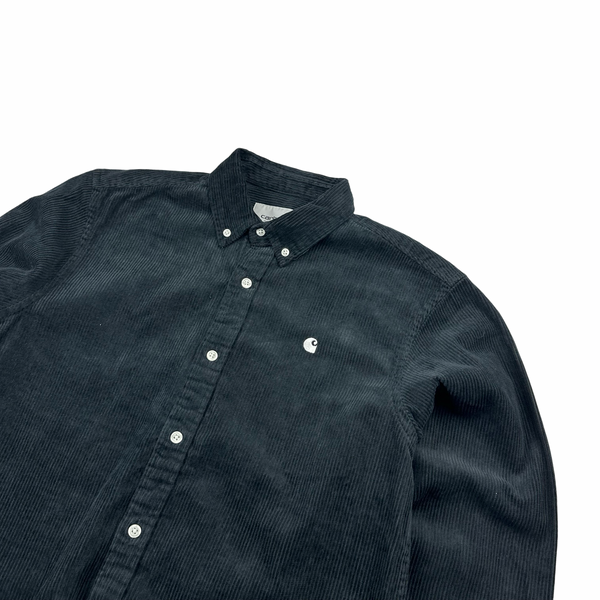 Carhartt WIP Black Corduroy Buttoned Overshirt - Small