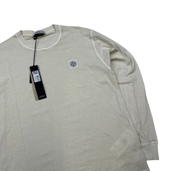 Stone Island 2023 Beige Longsleeve Cotton Top - Large