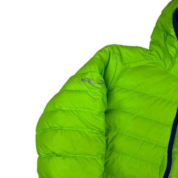Ralph Lauren Performance Neon Green Down Filled Puffer Jacket - Large