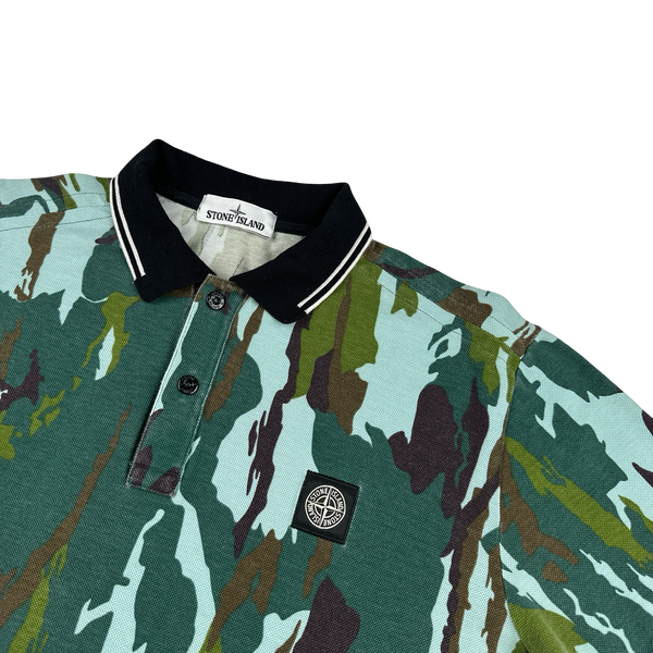 Stone Island 2015 Flowing Camo Polo Shirt - XL