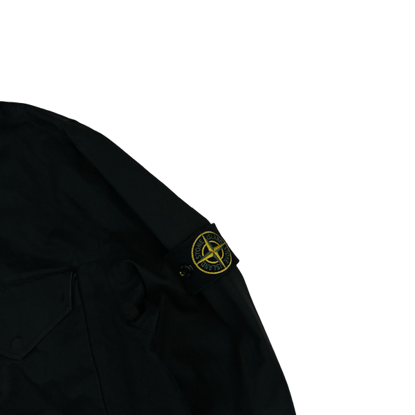 Stone Island 2007 Black Ventile Waterproof Jacket - Small