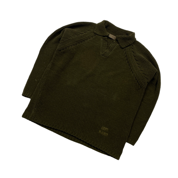 Left Hand By Massimo Osti Collared Knit Jumper - Medium