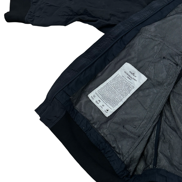 Stone Island 2015 Navy Shimmer Nylon Metal Tyveck Shield Jacket - XXL