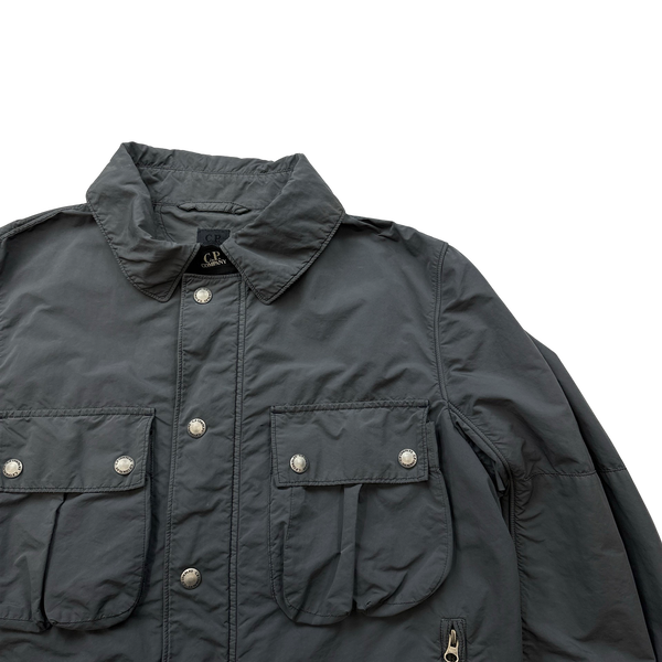 CP Company Grey Nylon Neck Tag Watch Viewer Jacket - Large