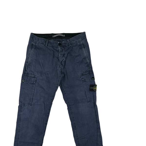 Stone Island 2017 Navy Cotton Twill Cargos - 32"