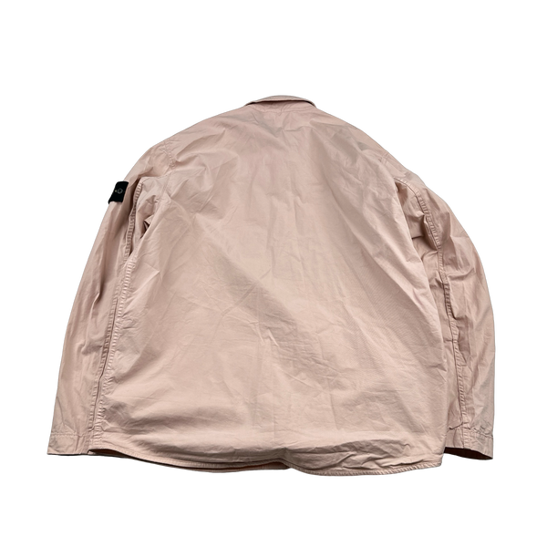 Stone Island 2025 New Season Pink Cotton Overshirt - XXL