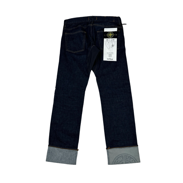 Stone Island 2014 Dark Wash Indigo Slim Fit Cycling Trousers - 32"