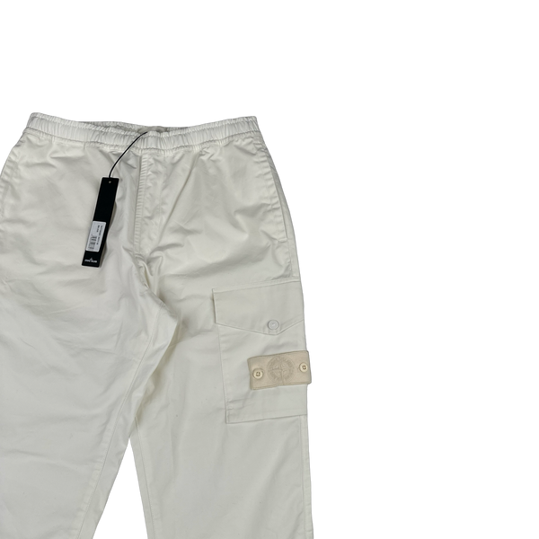 Stone Island 2022 White Ghost Cargo Trousers - 32"