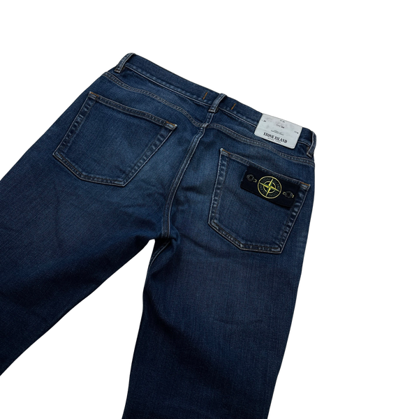 Stone Island Blue Wash Skinny Fit Jeans - 31"