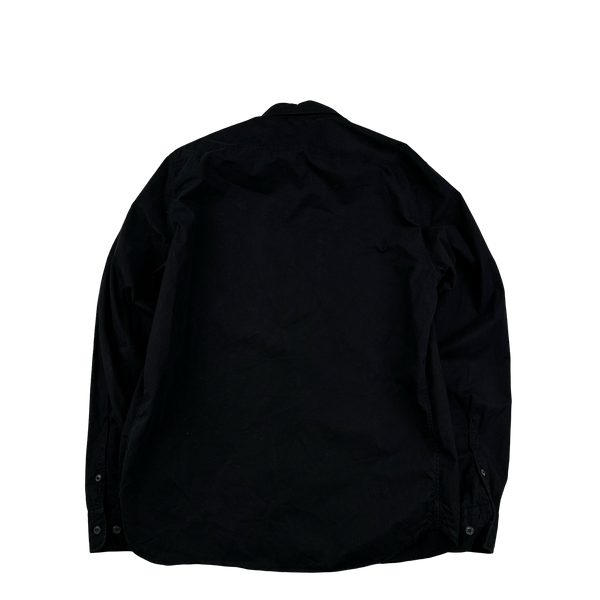CP Company Black Garment Dyed Buttoned Shirt - XL