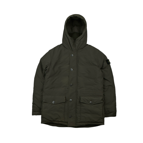 Stone Island 2013 Khaki Micro Reps Down Filled Winter Jacket - Medium