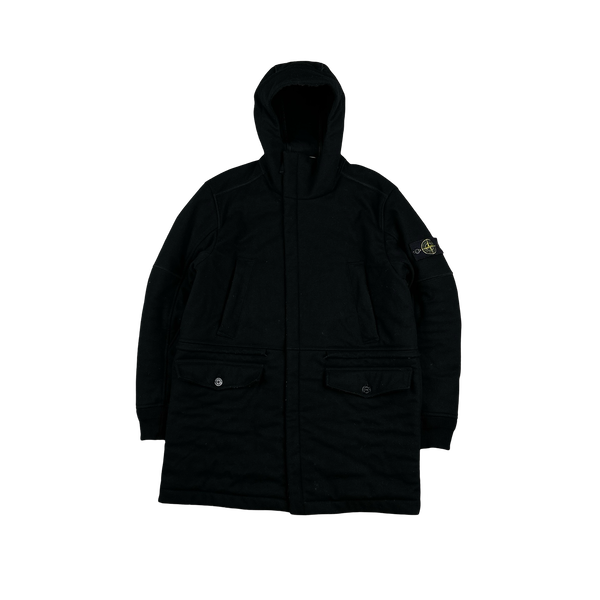 Stone Island 2018 Black Panno 4L Stretch Parka Jacket - Large