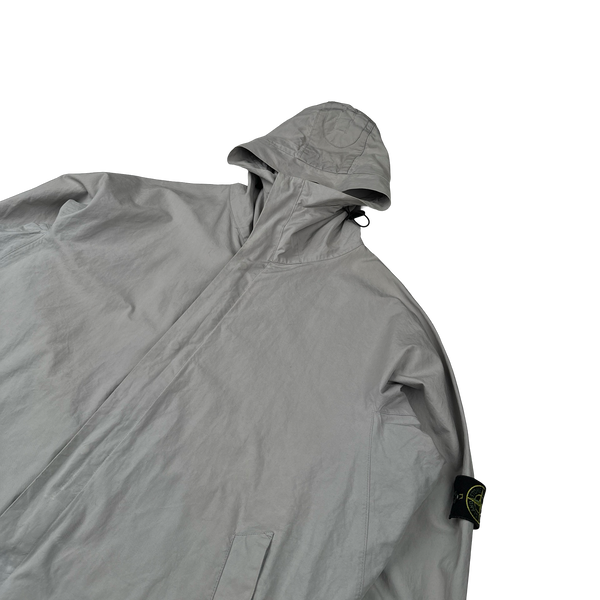 Stone Island 2004 Grey Cotton Lightweight Parka Jacket - XXL