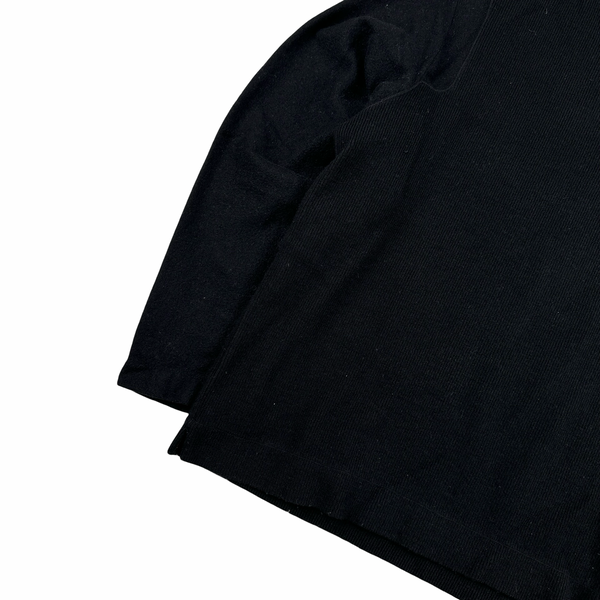 Stone Island 90s Vintage Black Wool Mock Neck Pullover Jumper - Large