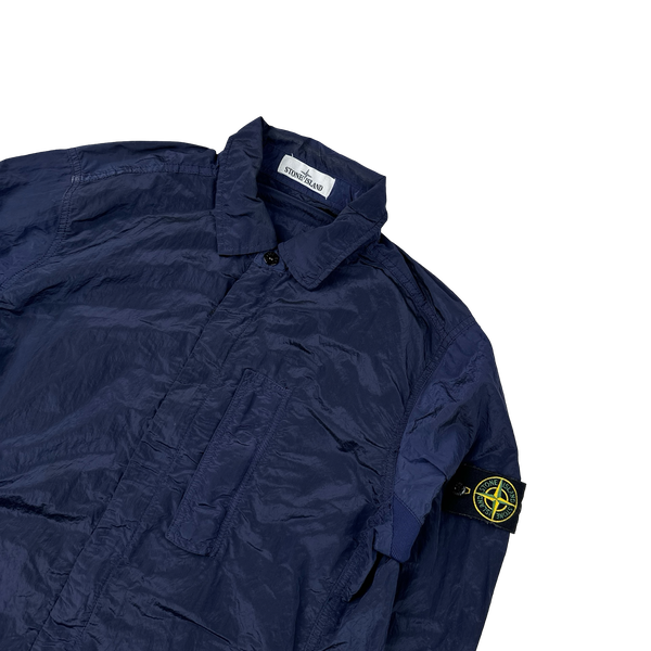 Stone Island 2018 Navy Nylon Metal Overshirt - Large