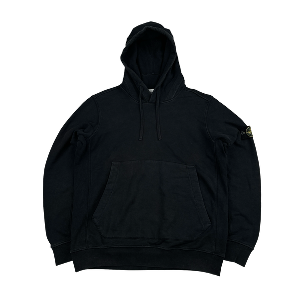 Stone Island 2016 Black Cotton Pullover Hoodie - XXL