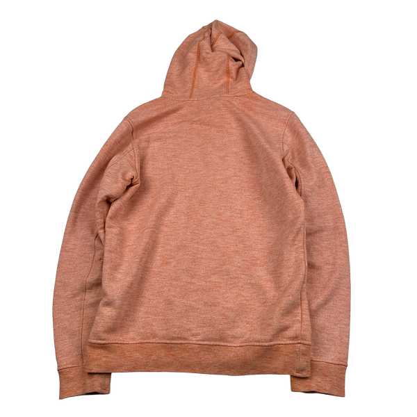 Stone Island 2019 Orange Marl Spellout Hoodie - Small