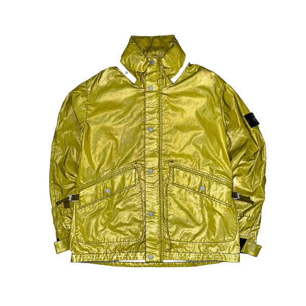 Stone Island 2011 Yellow Liquid Reflective Jacket - XL