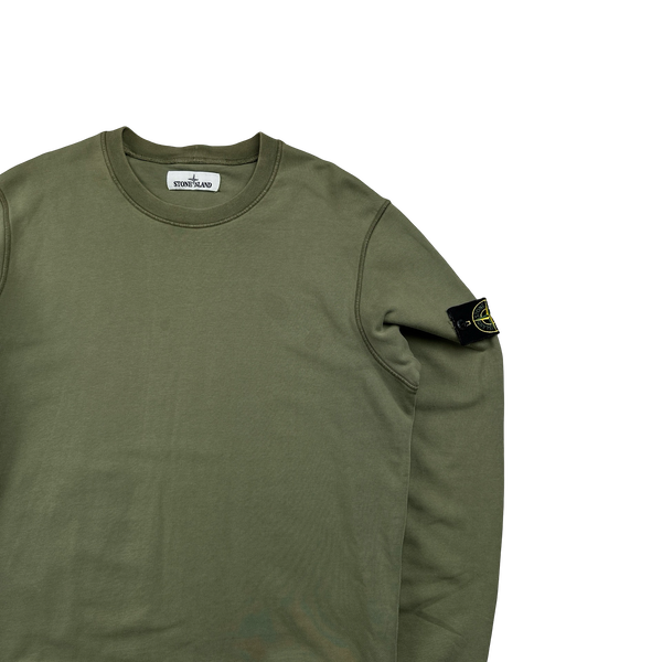 Stone Island 2020 Olive Green Crewneck Sweatshirt - Large