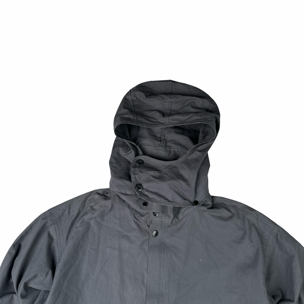 Stone Island 2004 Grey Cotton Long Jacket - Large