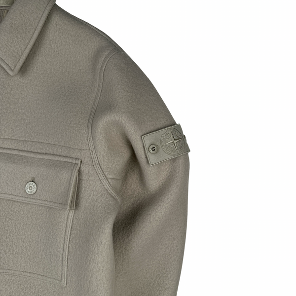 Stone Island 2024 Cashmere Blend Heavy Melton  Ghost Jacket - Large