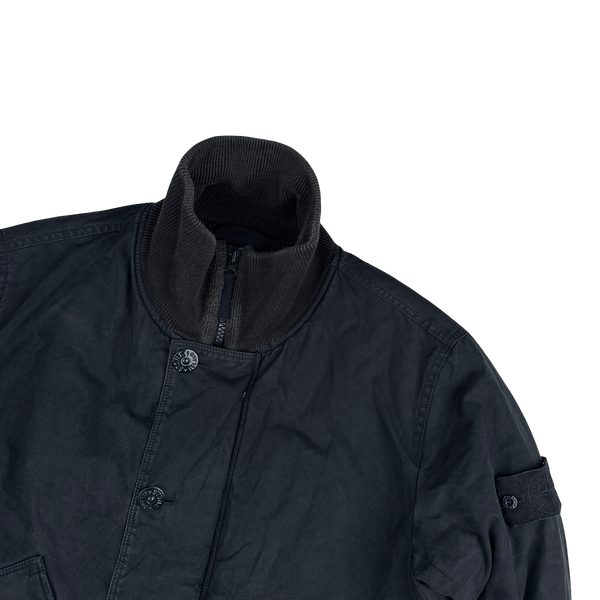 Stone Island 2011 Navy Ghost Piece Ventile Quilted Jacket - XXL