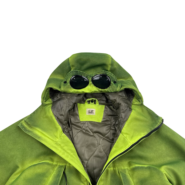 CP Company Green Eclipse Zipped Softshell Goggle Jacket - Medium