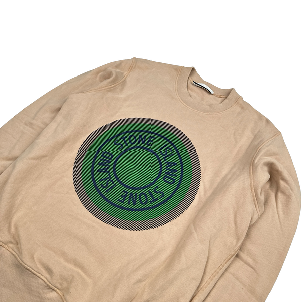 Stone Island 2021 Peach 3D Rubber Logo Sweatshirt - Small