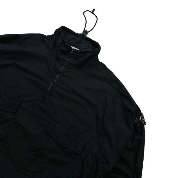 Stone Island 2023 Black Cotton Smock Overshirt - Large