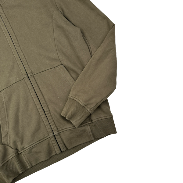 CP Company Khaki Cotton Goggle Hoodie - Medium