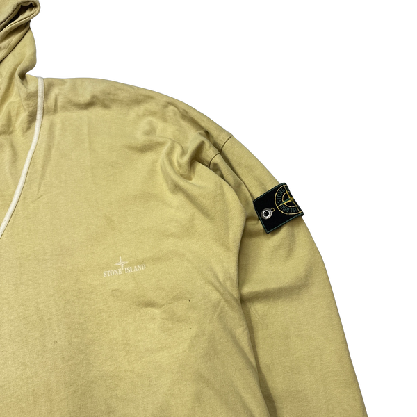 Stone Island 90s Vintage Yellow Cotton Hoodie - XXL