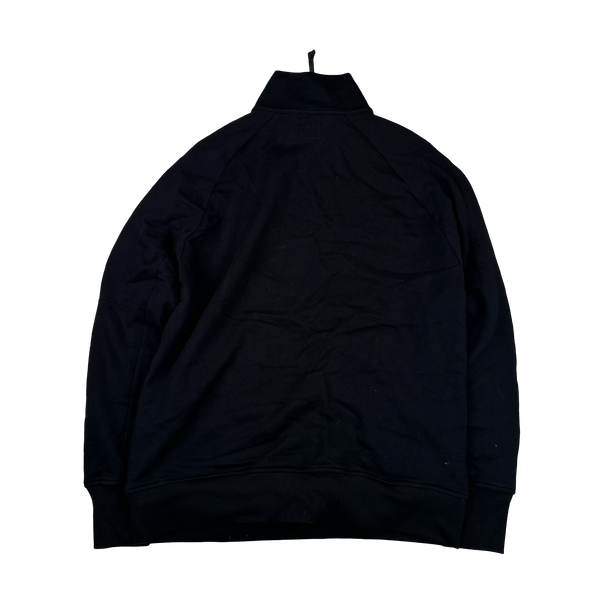CP Company Blue Cotton Lens Viewer Quarter Zip Pullover - Large