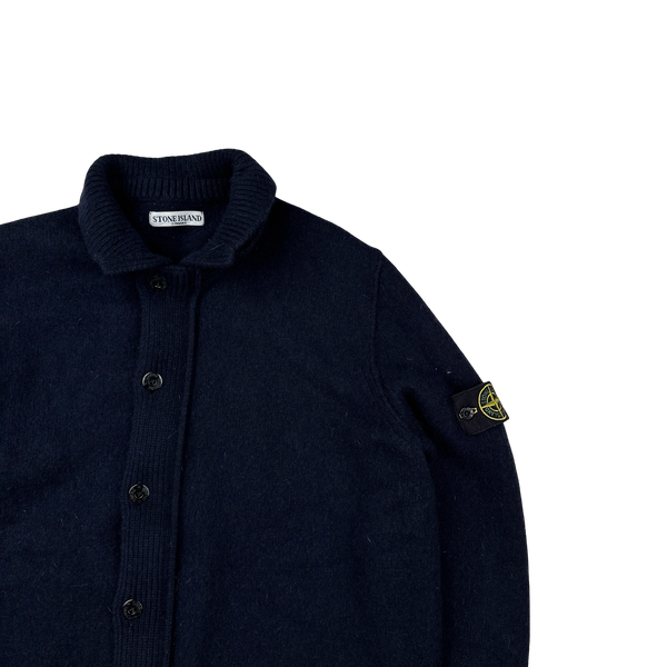 Stone Island 2011 Navy Wool High Neck Jumper - 3XL